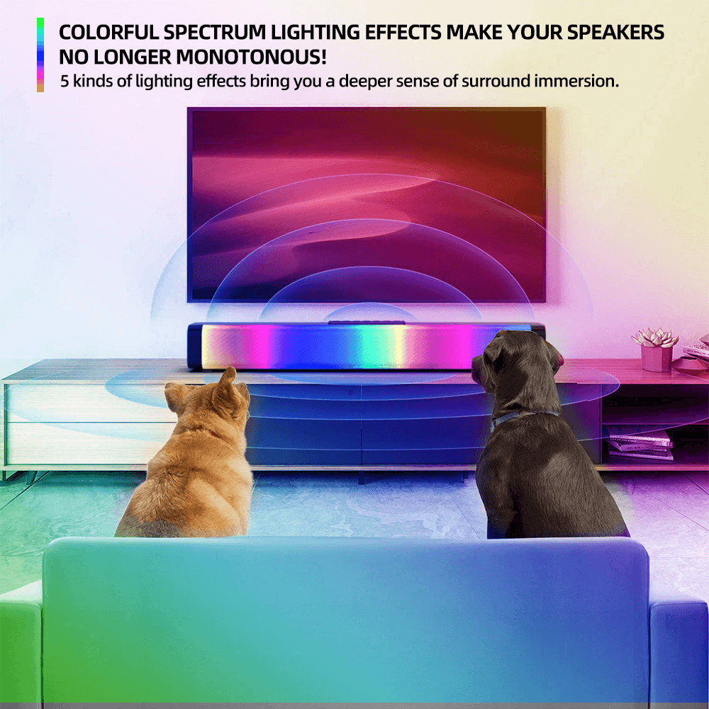 Bosebt LP-18 RGB LED Bluetooth Speaker, Hi-Fi Stereo, 1200mAh Battery