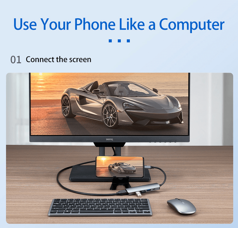 5-in-1 USB-C Hub 0302GR with 4K Output, USB 3.0, 100W PD Charging