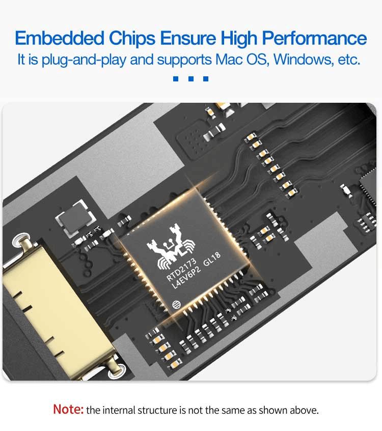 8K USB-C to HDMI Adapter 0103, 60Hz, HDR, Gold-Plated Connector