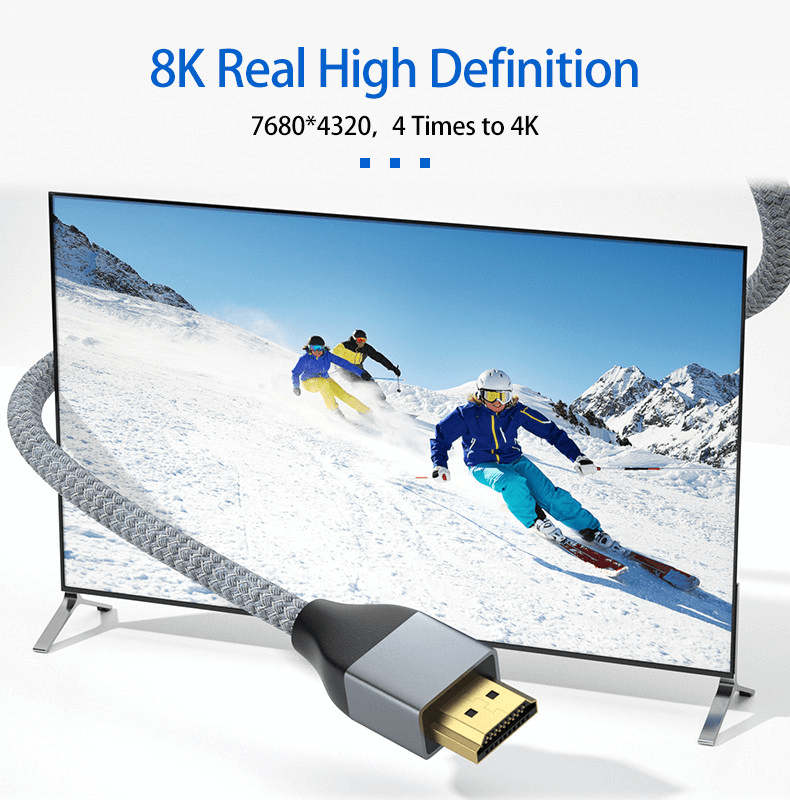 HDMI 2.1 8K UHD Cable, 60Hz, 48Gbps, Aluminum Case