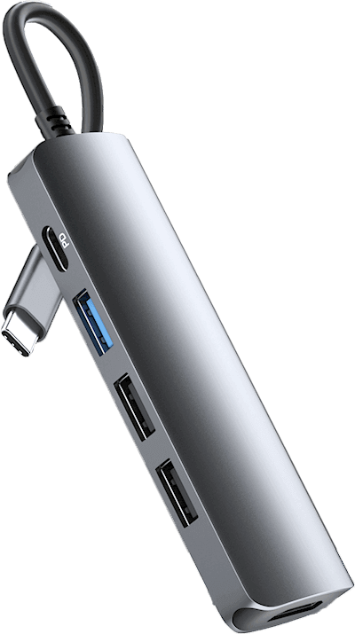 5-in-1 USB-C Hub 0302GR with 4K Output, USB 3.0, 100W PD Charging