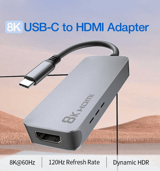 8K USB-C to HDMI Adapter 0103, 60Hz, HDR, Gold-Plated Connector